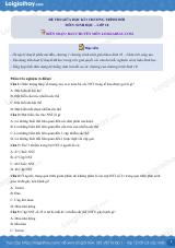 Đề thi giữa kì 1 Sinh 10 Chân trời sáng tạo - Đề số 8